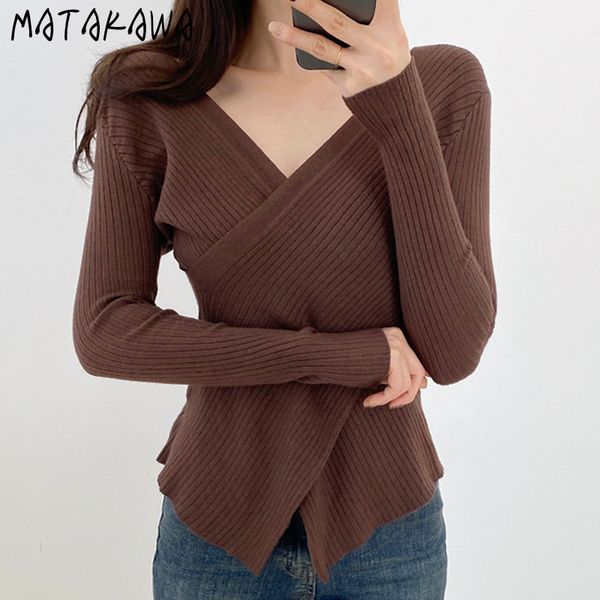 french cross vneck shaped woman sweaters bottoming knit sweater slimfit inner pullover women korean 210506, White;black
french cross vneck shaped woman sweaters bottoming knit sweater slimfit inner pullover women korean 210506, White;black