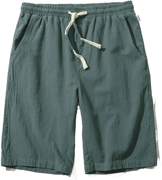 linen casual classic fit 11 inch inseam elastic waist shorts with drawstring 57im#, White;black
linen casual classic fit 11 inch inseam elastic waist shorts with drawstring 57im#, White;black