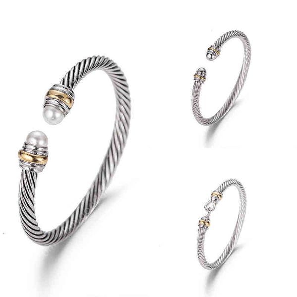 bracelet dy luxury designer twisted pearl head women fashion versatile twist bracelets jewelry platinum plated wedding 5mm, Golden;silver
bracelet dy luxury designer twisted pearl head women fashion versatile twist bracelets jewelry platinum plated wedding 5mm, Golden;silver