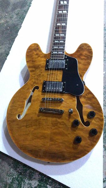 custom shop semi hollow body jazz electric guitar double f holes split diamond inlay
custom shop semi hollow body jazz electric guitar double f holes split diamond inlay