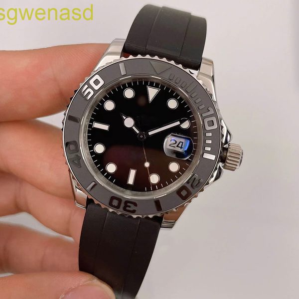 st904 40mm automatic mechanical master watch black dial high grade mens watches rubber strap bracelet men wristwatches st9 steel sapphire, Slivery;brown
st904 40mm automatic mechanical master watch black dial high grade mens watches rubber strap bracelet men wristwatches st9 steel sapphire, Slivery;brown