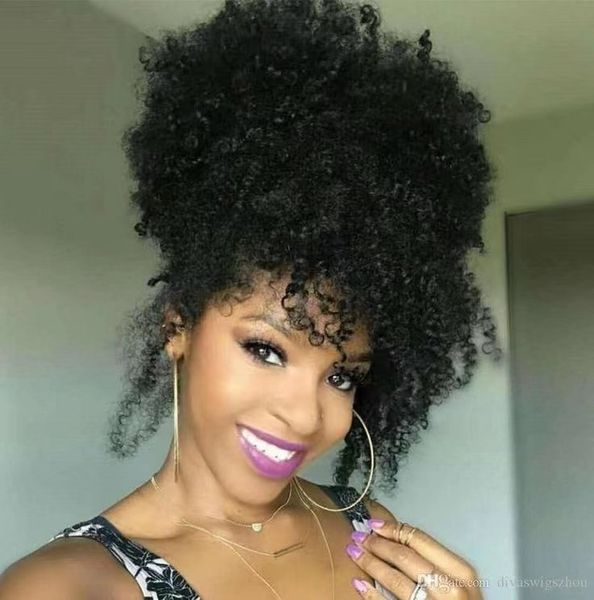 gorgeous black kinky curly drawstring ponytail clip in human hair extension afro kinki pony tail updo 140g
gorgeous black kinky curly drawstring ponytail clip in human hair extension afro kinki pony tail updo 140g