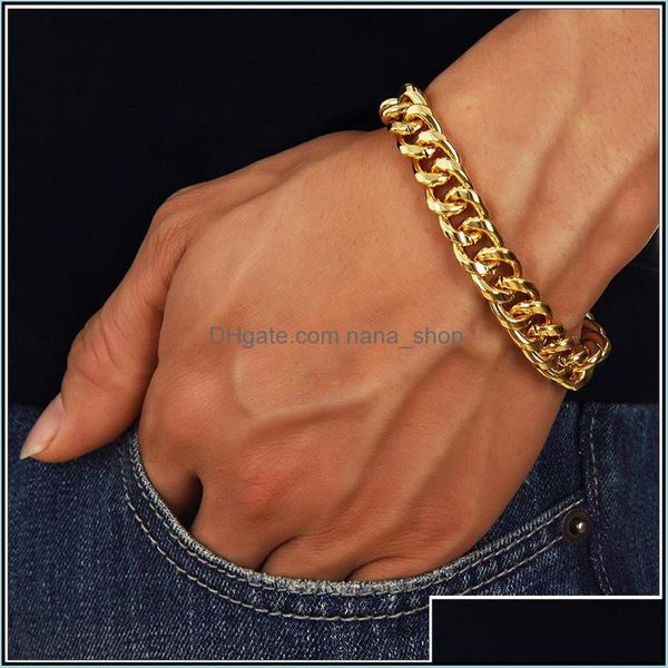 link chain bracelets jewelry mens stainless steel for male gold sier miami cuban link chains bangle fashion never fade gift drop delivery 2, Black
link chain bracelets jewelry mens stainless steel for male gold sier miami cuban link chains bangle fashion never fade gift drop delivery 2, Black