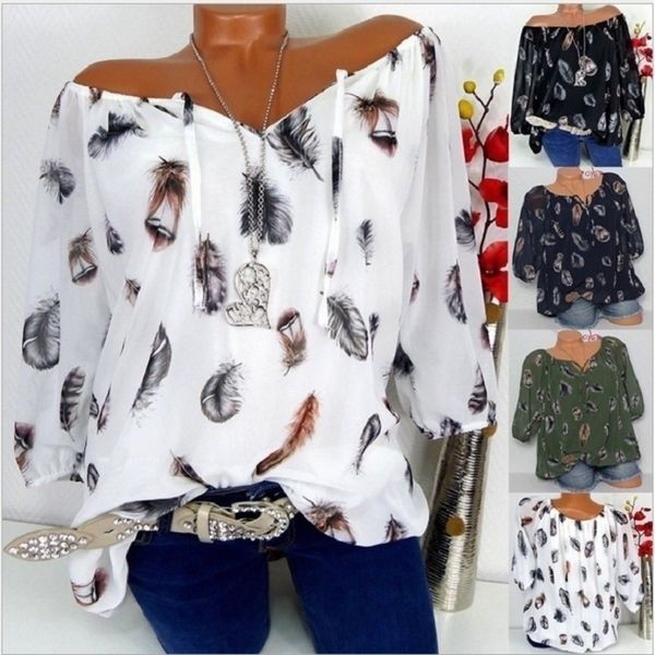 fashion feather laceup half sleeve women casual loose summer blouses off shoulder plus size 5xl shirts floral print y200622, White
fashion feather laceup half sleeve women casual loose summer blouses off shoulder plus size 5xl shirts floral print y200622, White