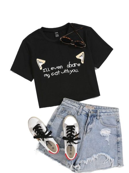 cartoon & slogan graphic tee q8zh#, White
cartoon & slogan graphic tee q8zh#, White