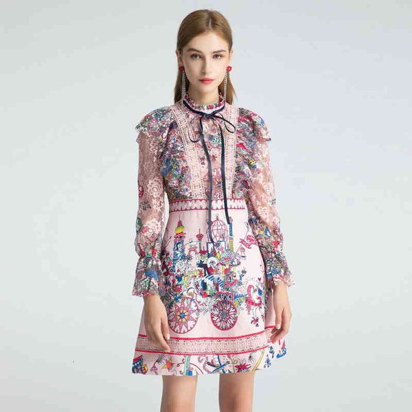 casual dresses dress era spring mesh broken flower hollowed out water-soluble long sleeved french pink dress 84dx, Black;gray 
casual dresses dress era spring mesh broken flower hollowed out water-soluble long sleeved french pink dress 84dx, Black;gray