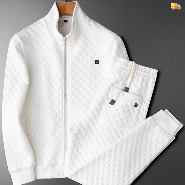 new streetwear waffle men's clothing casual sports set men's suit jacket long pants living home coat, Gray
new streetwear waffle men's clothing casual sports set men's suit jacket long pants living home coat, Gray