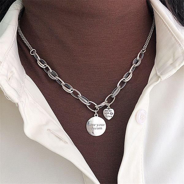 european and american fashion atmospheric stamp thick chain chokers retro design love heart-shaped pendant party jewelry a465, Golden;silver
european and american fashion atmospheric stamp thick chain chokers retro design love heart-shaped pendant party jewelry a465, Golden;silver