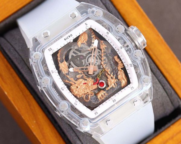 men's sport automatic mechanical watch feilong in the day series watchcase is made of imported transparent glass with west iron city pr, Slivery;brown
men's sport automatic mechanical watch feilong in the day series watchcase is made of imported transparent glass with west iron city pr, Slivery;brown