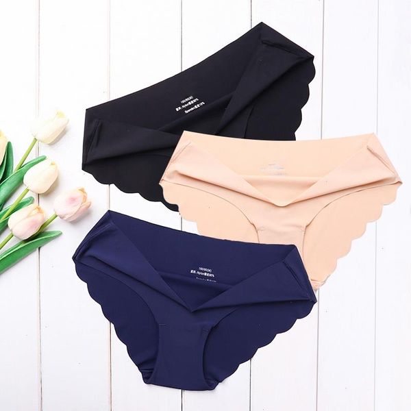 womens seamless panties solid ultra-thin underwear low-rise ruffles briefs lingerie underpants, Black;pink
womens seamless panties solid ultra-thin underwear low-rise ruffles briefs lingerie underpants, Black;pink