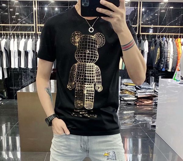 men's t-shirts designer trendy men's youth short sleeve summer animal pattern drill city style leisure straight round neck bottome, White;black
men's t-shirts designer trendy men's youth short sleeve summer animal pattern drill city style leisure straight round neck bottome, White;black