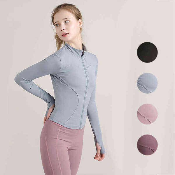 same women's yoga clothes fitness exercise autumn sweater dry zip mock neck tight long sleeve jacket, Gray
same women's yoga clothes fitness exercise autumn sweater dry zip mock neck tight long sleeve jacket, Gray