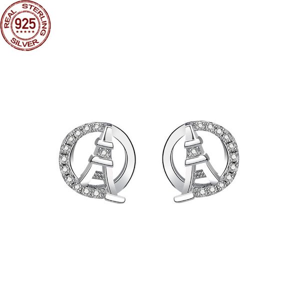 charm popular s925 sterling silver circle hollowed out earrings charms women's fashion paris tower micro inlaid luxury jewelry, Golden
charm popular s925 sterling silver circle hollowed out earrings charms women's fashion paris tower micro inlaid luxury jewelry, Golden