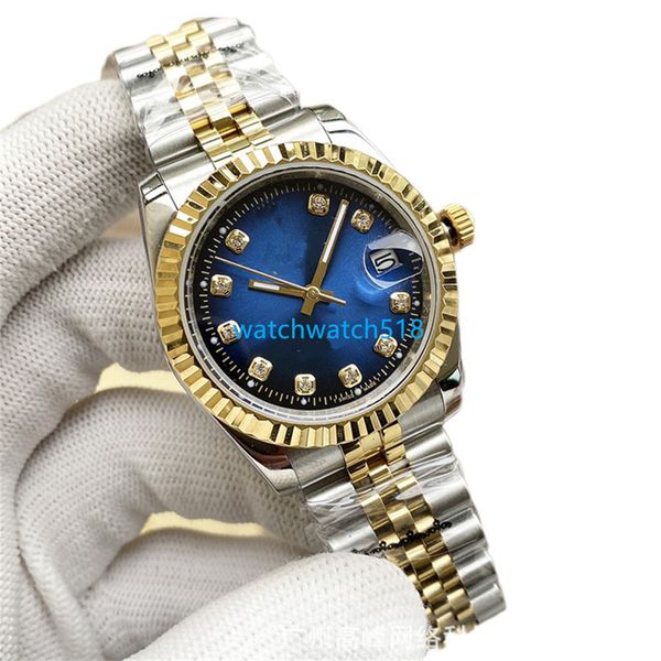 mp factory produced mens watch automatic mechanical 18k yellow gold/steel blue vignette diamond dial 16233 30m waterproof classic wristwatch, Slivery;brown
mp factory produced mens watch automatic mechanical 18k yellow gold/steel blue vignette diamond dial 16233 30m waterproof classic wristwatch, Slivery;brown