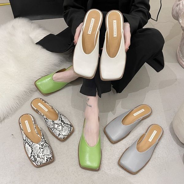 korean baotou half slippers for women to wear out in the spring of 2022 new flat bottomed shoes with no heels, Black
korean baotou half slippers for women to wear out in the spring of 2022 new flat bottomed shoes with no heels, Black