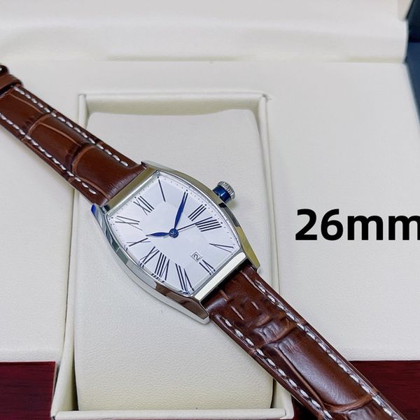 classic fashion quartz women's watch 26mm stainless steel case leather band sapphire mirror sports waterproof diamond watch barrel shap, Slivery;brown
classic fashion quartz women's watch 26mm stainless steel case leather band sapphire mirror sports waterproof diamond watch barrel shap, Slivery;brown