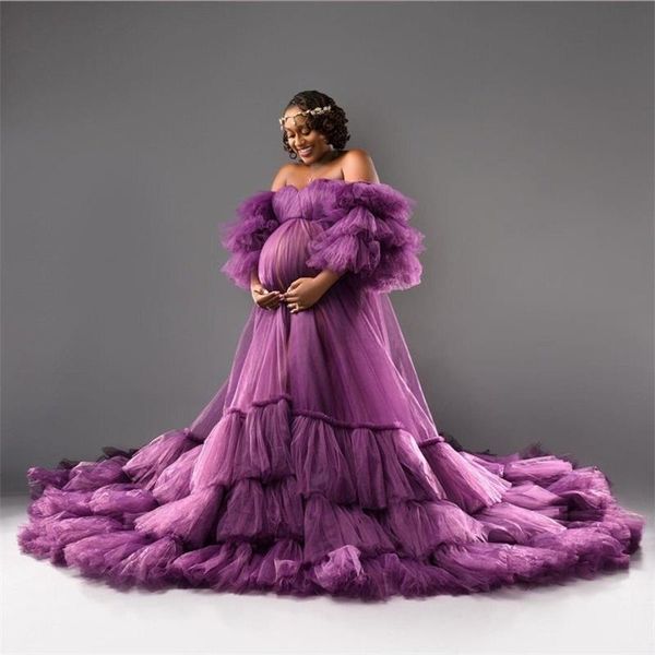 pregnant women's prom dresses off the shoulder african maternity pshoot robes long sleeved ruffles evening gowns customise, Black
pregnant women's prom dresses off the shoulder african maternity pshoot robes long sleeved ruffles evening gowns customise, Black