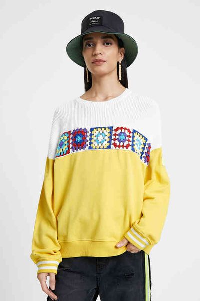 women's hoodies sweatshirts original foreign trade order spain d's spring women's knitting pattern stitching round neck long, Black
women's hoodies sweatshirts original foreign trade order spain d's spring women's knitting pattern stitching round neck long, Black
