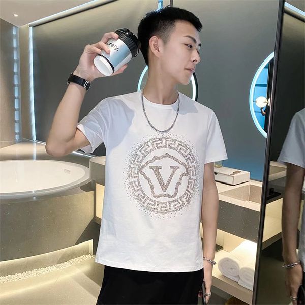 2022 european t shirt men's short sleeve luxury cross ironed diamond mercerized cotton round collar large size shirt white t-shirt, White;black
2022 european t shirt men's short sleeve luxury cross ironed diamond mercerized cotton round collar large size shirt white t-shirt, White;black