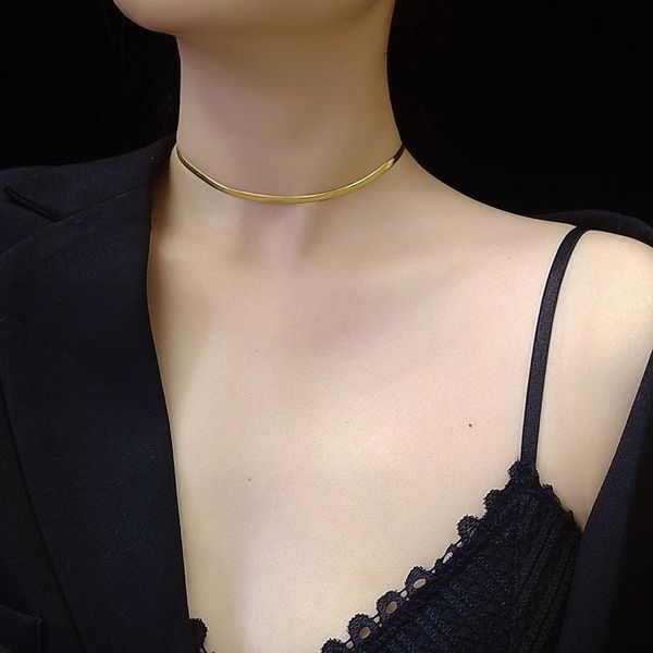 kendou double snake bone chain necklace titanium steel niche simple design fashion versatile jewelry accessories, Silver
kendou double snake bone chain necklace titanium steel niche simple design fashion versatile jewelry accessories, Silver
