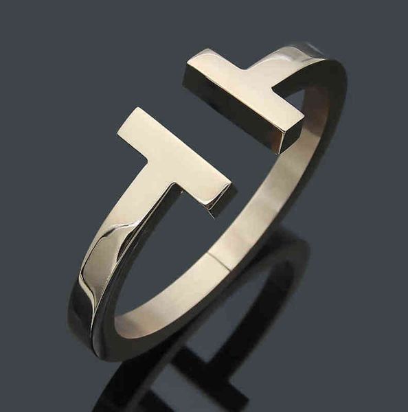 luxury fashion women bangle bracelets stainless open cuffs thick wide band double t bangles bracelet mens jewlery silver rose gold black vzu
luxury fashion women bangle bracelets stainless open cuffs thick wide band double t bangles bracelet mens jewlery silver rose gold black vzu