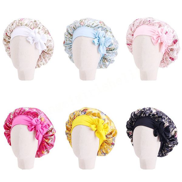 adjustable caps baby print satin bonnet with elastic band long tail children girls high elastic night sleeping cap, Yellow
adjustable caps baby print satin bonnet with elastic band long tail children girls high elastic night sleeping cap, Yellow