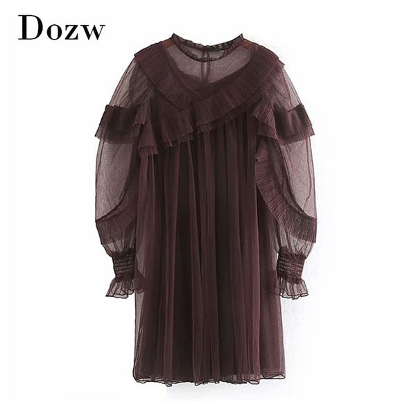 new fashion solid lace mesh mini dress women ruffled butterfly long sleeve pleated dress see through elegant dress female 210414, Black;gray
new fashion solid lace mesh mini dress women ruffled butterfly long sleeve pleated dress see through elegant dress female 210414, Black;gray