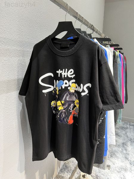 women's t-shirt designer 21fw front the sons simpson print crack letter embroidery os loose short sleeve t-shirt luxurious, White
women's t-shirt designer 21fw front the sons simpson print crack letter embroidery os loose short sleeve t-shirt luxurious, White