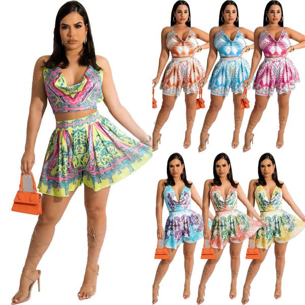 europe and america women two piece dress outfits casual printed backless loose pants set 2022 spring and summer, White
europe and america women two piece dress outfits casual printed backless loose pants set 2022 spring and summer, White