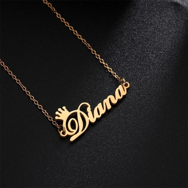 customized letter name necklace stainless steel custom personalized nameplate pendant choker necklaces jewelry for women girls 220718, Silver
customized letter name necklace stainless steel custom personalized nameplate pendant choker necklaces jewelry for women girls 220718, Silver