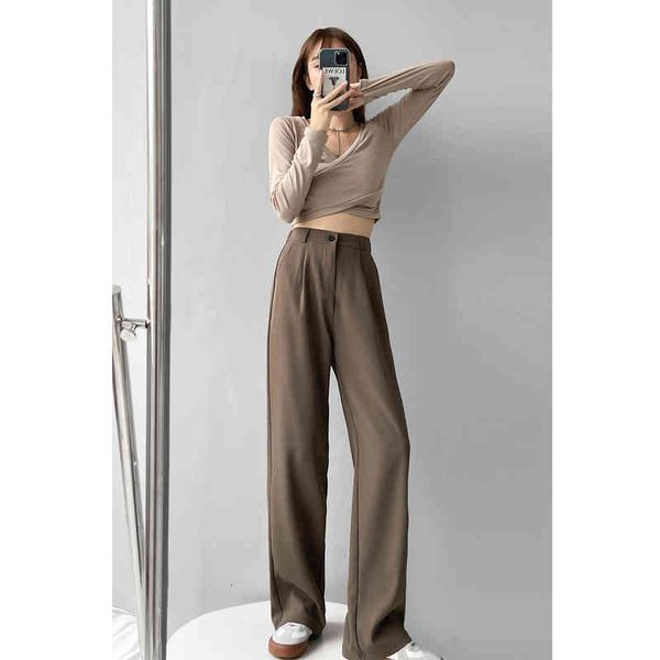 women's pants & capris shenku mopping suit pants women's autumn straight tube loose hanging feeling leisure high waist milk tea co, Black;white
women's pants & capris shenku mopping suit pants women's autumn straight tube loose hanging feeling leisure high waist milk tea co, Black;white