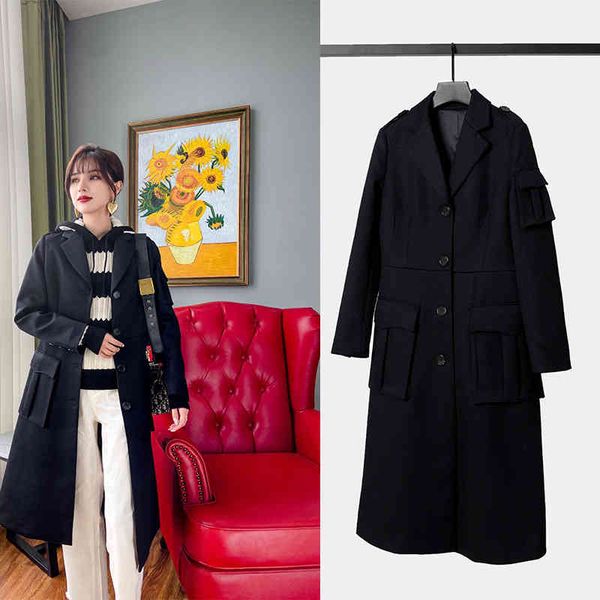 women's trench coats twill wool suit collar single breasted medium and long windbreaker large pocket thin coat female yuan, Tan;black
women's trench coats twill wool suit collar single breasted medium and long windbreaker large pocket thin coat female yuan, Tan;black
