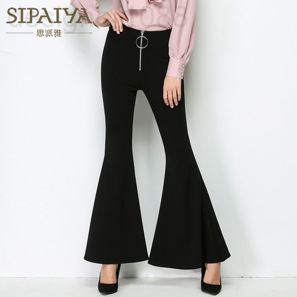 women's pants & capris designer 2021 summer new women's high waist slim flared pants suit casual ex4j, Black;white 
women's pants & capris designer 2021 summer new women's high waist slim flared pants suit casual ex4j, Black;white
