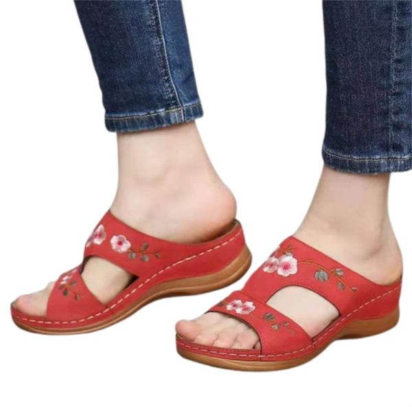 ladies summer sandals designer flower embroidered platform slippers new fashion casual slip-on wedge shoes multiple colors size 35-43 07, Black
ladies summer sandals designer flower embroidered platform slippers new fashion casual slip-on wedge shoes multiple colors size 35-43 07, Black