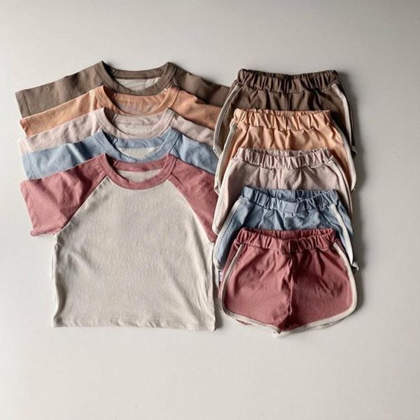 children suit summer simple set solid color leisure contrast cotton short sleeve boys and girls korean shorts two piece, White
children suit summer simple set solid color leisure contrast cotton short sleeve boys and girls korean shorts two piece, White