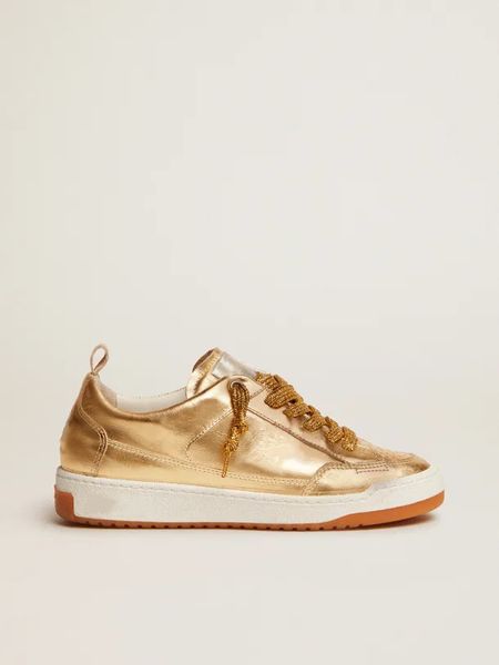 couples casual shoes designer luxury version yeah sneakers in gold laminated leather italian real small dirty shoes full high-end packaging, Black
couples casual shoes designer luxury version yeah sneakers in gold laminated leather italian real small dirty shoes full high-end packaging, Black