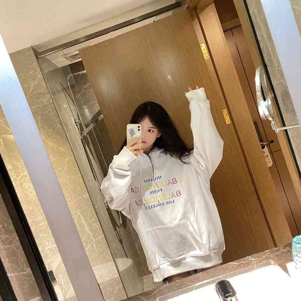balencaigass level designer hoodie the classic gradual rainbow letter printing for men and women, Black
balencaigass level designer hoodie the classic gradual rainbow letter printing for men and women, Black
