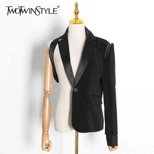 black streetwear blazer for women notched long sleeve asymmetrical casual blazers female fashion clothing 210423, White;black
black streetwear blazer for women notched long sleeve asymmetrical casual blazers female fashion clothing 210423, White;black