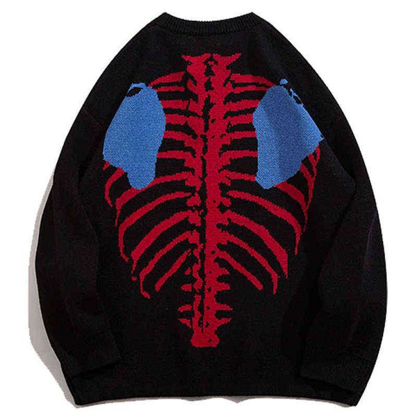 oversized men knit sweater pullovers winter couple harajuku casual japanese skeleton graphic streetwear women sweater clothing t220730, White;black
oversized men knit sweater pullovers winter couple harajuku casual japanese skeleton graphic streetwear women sweater clothing t220730, White;black