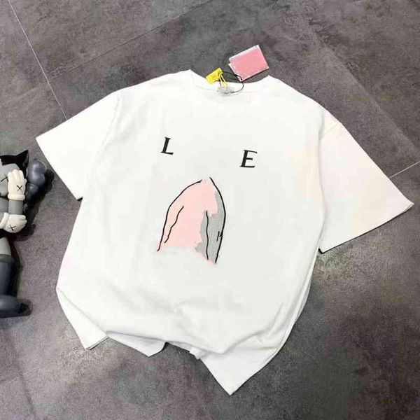 women's t-shirt sprin and summer couple short sleeve casual men's women's loose embroidered printed pasted cloth t-shirt, White
women's t-shirt sprin and summer couple short sleeve casual men's women's loose embroidered printed pasted cloth t-shirt, White