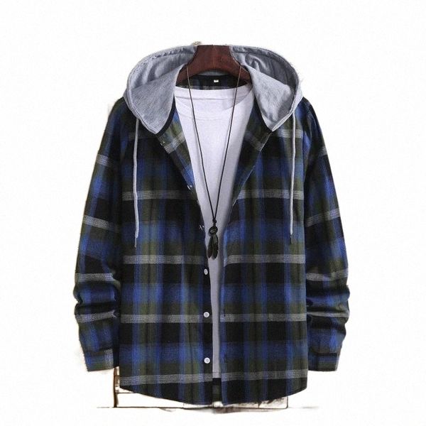 men's jackets 2021 mens casual plaid printing jacket male long sleeve loose shirt coat with button autumn hooded for man clothes chaque, Black;brown
men's jackets 2021 mens casual plaid printing jacket male long sleeve loose shirt coat with button autumn hooded for man clothes chaque, Black;brown