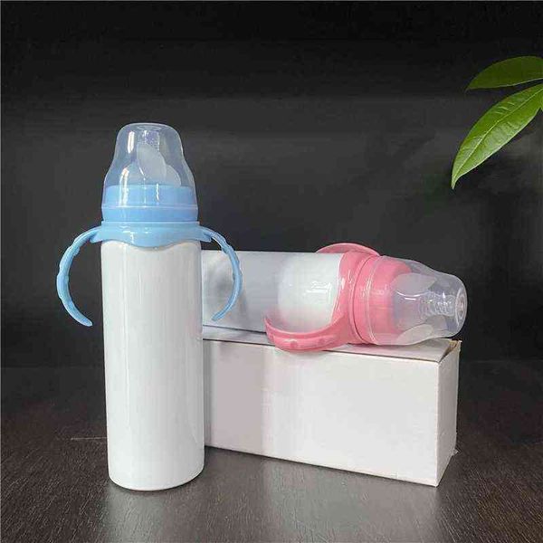 new 8oz sublimation sippy cup stainless steel feeding baby mugs with handle insulated vacuum tumbler milk bottle for newborn gifts
new 8oz sublimation sippy cup stainless steel feeding baby mugs with handle insulated vacuum tumbler milk bottle for newborn gifts