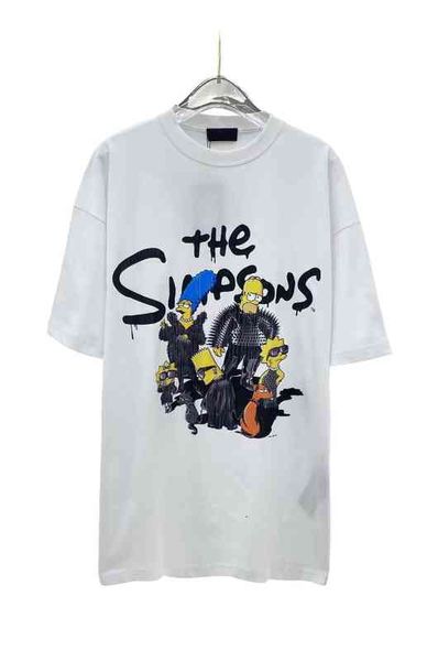 men's t-shirts simpsons printed short sleeve fixed dyeing white cotton loose paris couple t-shirt, White;black
men's t-shirts simpsons printed short sleeve fixed dyeing white cotton loose paris couple t-shirt, White;black
