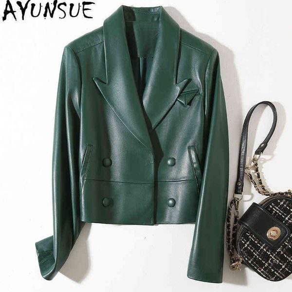 ayunsue real leather jacket sheepskin women's motorcycle leather jacket spring autumn green short trendy coats jaqueta feminina j220727, Black
ayunsue real leather jacket sheepskin women's motorcycle leather jacket spring autumn green short trendy coats jaqueta feminina j220727, Black