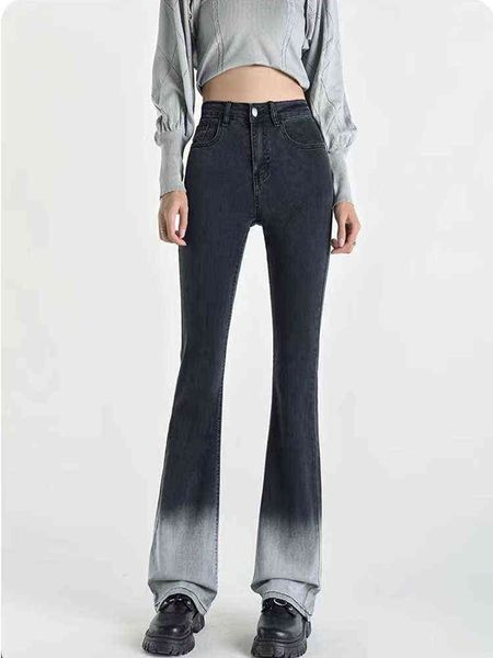 high waist black gradient micro flared jeans women summer new casual slim fit design high street horseshoe denim pants female l220726, Blue
high waist black gradient micro flared jeans women summer new casual slim fit design high street horseshoe denim pants female l220726, Blue