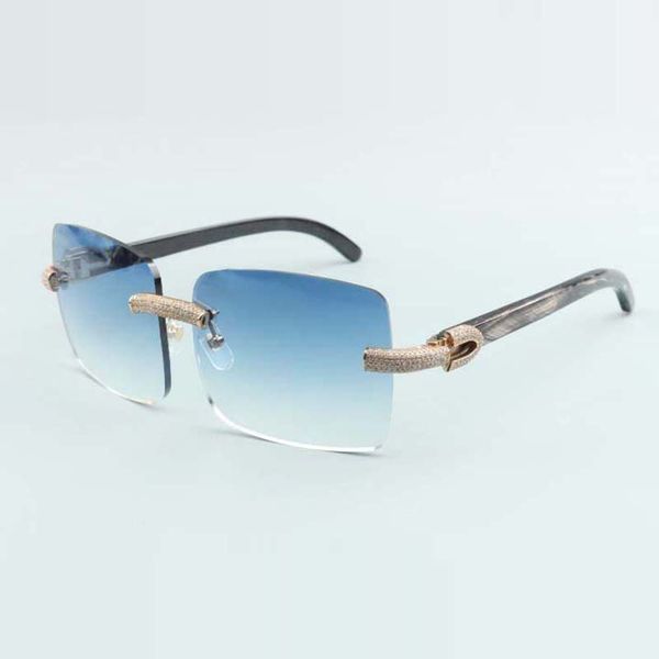 micro-paved diamond buffs sunglasses 3524012-a with natural black textured horn legs and large square 58mm lens, White;black
micro-paved diamond buffs sunglasses 3524012-a with natural black textured horn legs and large square 58mm lens, White;black