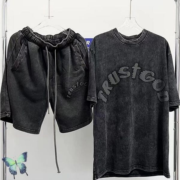 22ss vintage black do old foam short sleeve t-shirt tees, White;black
22ss vintage black do old foam short sleeve t-shirt tees, White;black