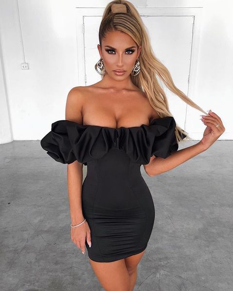 fold ruff pleated off shoulder slash mini dress skinny bodycon elegant party dresses women ladies vintage vestidos girls shirt led168168, Black;gray
fold ruff pleated off shoulder slash mini dress skinny bodycon elegant party dresses women ladies vintage vestidos girls shirt led168168, Black;gray