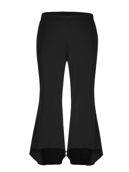 plus high low hem flare leg pants p2oq#, Black
plus high low hem flare leg pants p2oq#, Black