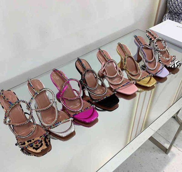 dress shoes summer leather square head one-sided belt sandals wear high-heeled women's single shoes, Black